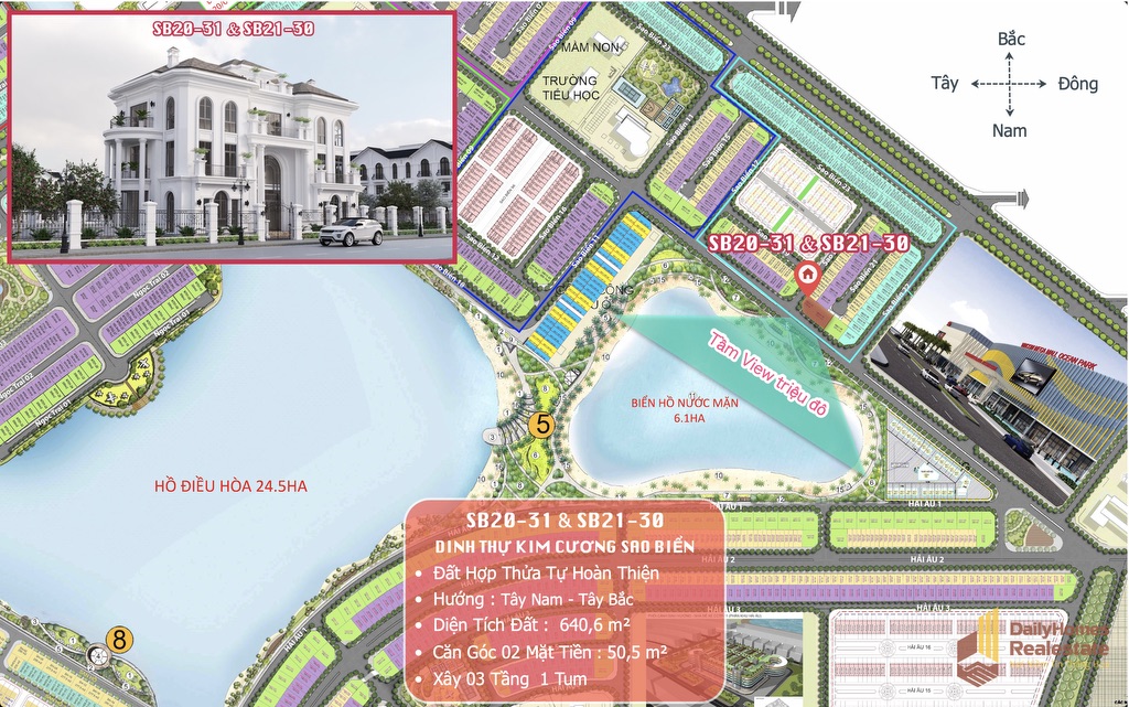 [SB20-31 & SB21-30] Dinh Thự, Shophouse Vip nhất thành phố biển hồ Vinhomes Ocean Park